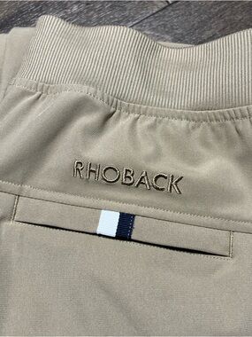 Rhoback Delta Performance Jogger Mens Medium Dune Tan Khaki Athleisure EUC